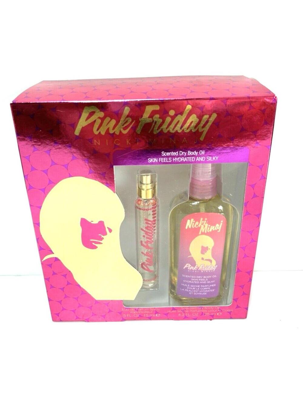 Nicki Minaj Pink Friday Gift Set EDP Eau de Parfum Spray + Scented Dry Body -New
